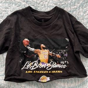 LeBron James Lakers Black Crop Top